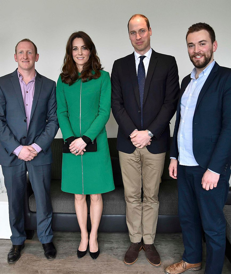 Kate Middleton wraz z księciem Williamem w londyńskim St Thomas' Hospital 2016 r.
