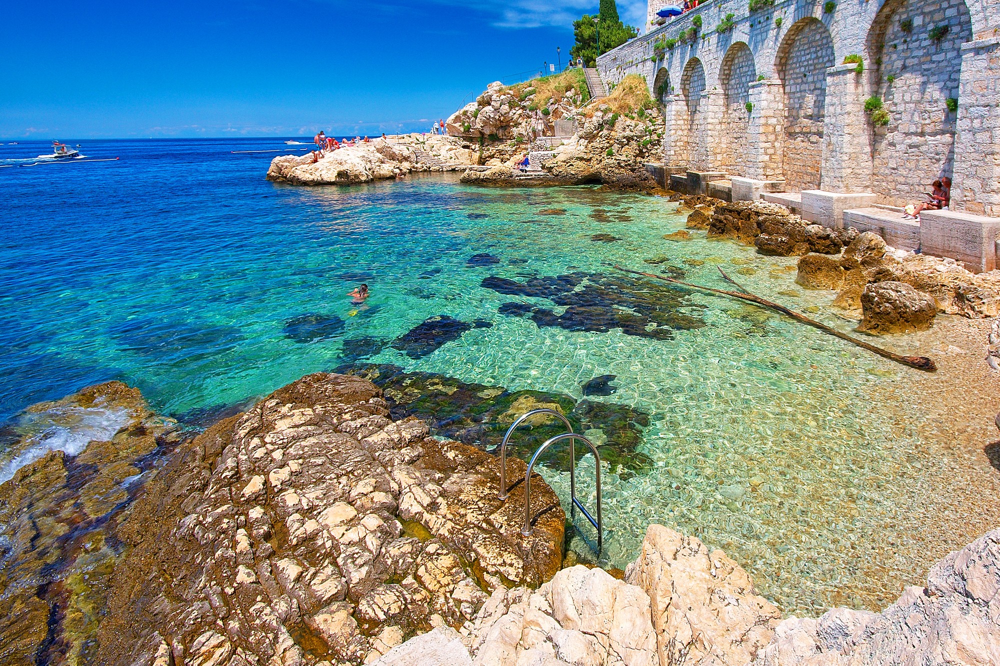 Mesto Rovinj v chorvátskej Istrii. 