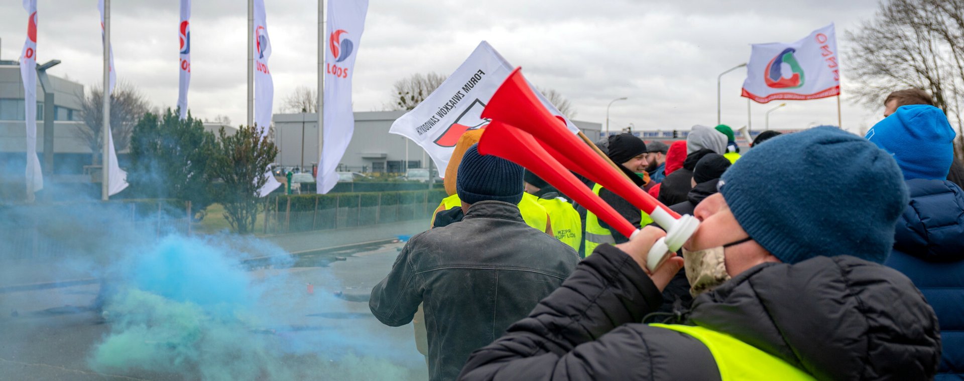 Ubiegłoroczny protest pracowników Lotos-u. W tym roku mogą się zmienić zasady strajkowania