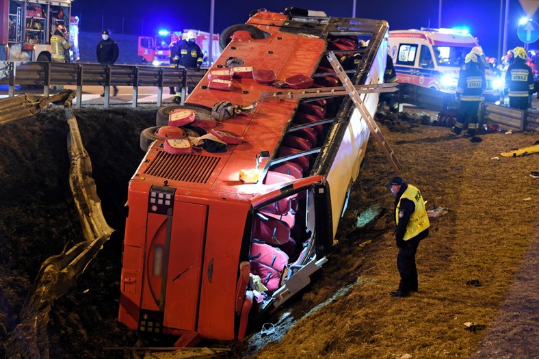 Wypadek na A4 w Kaszycach