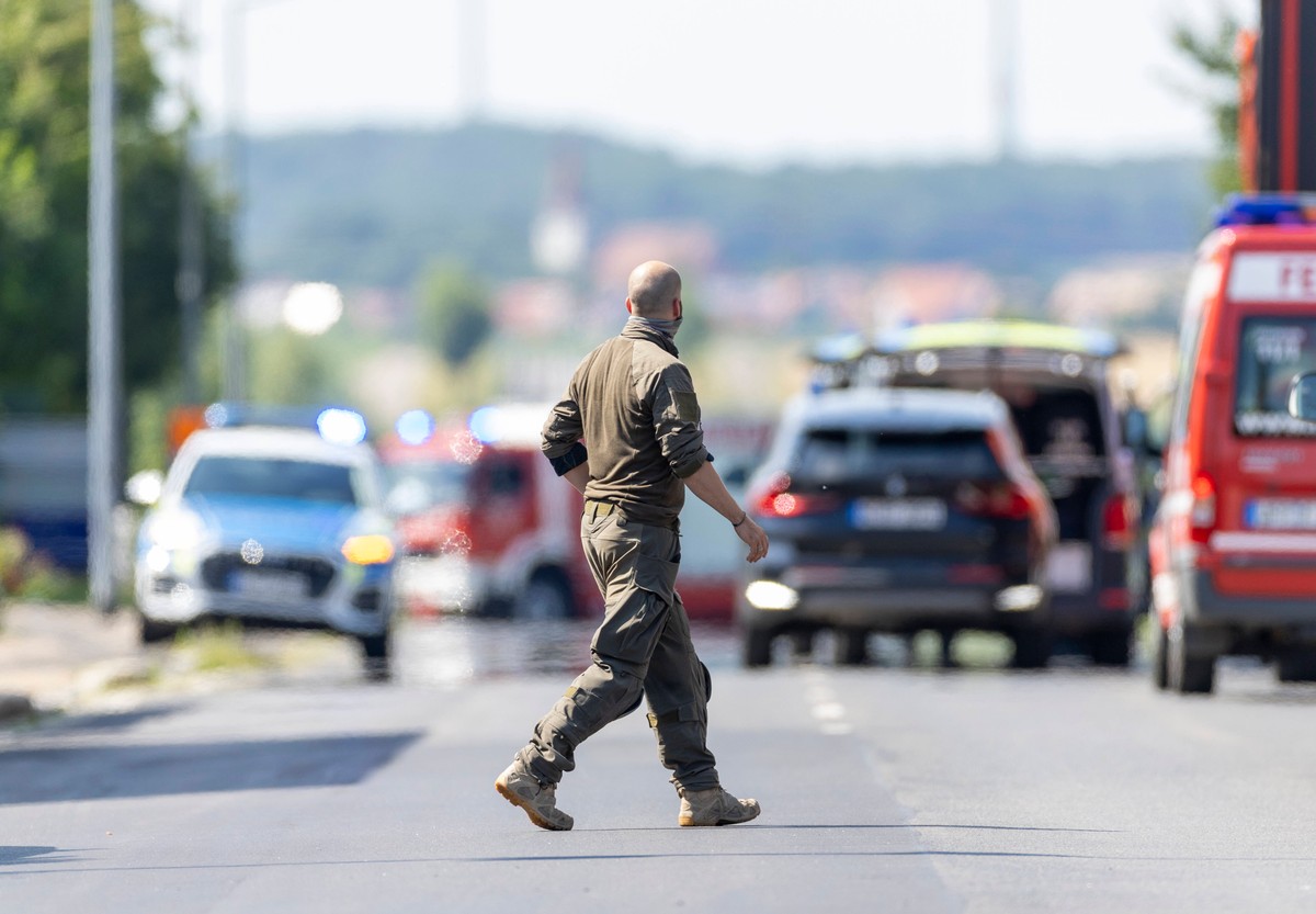 Policja w Uffenheim w Bawarii