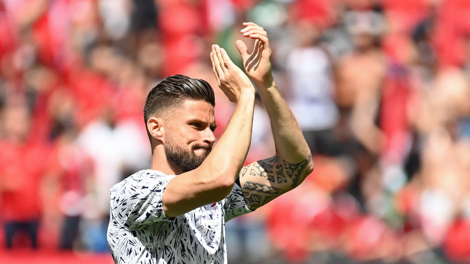 Olivier Giroud w barwach reprezentacji Francji