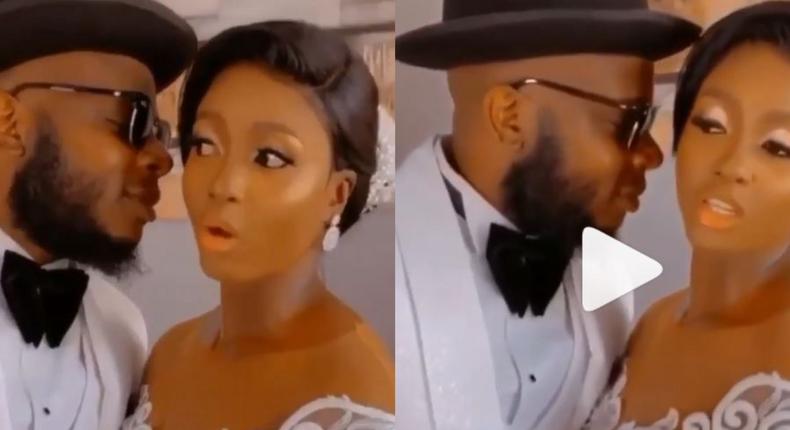 “Don’t spoil my make up oh; just do as if you want to kiss but don’t kiss – Bride warns groom