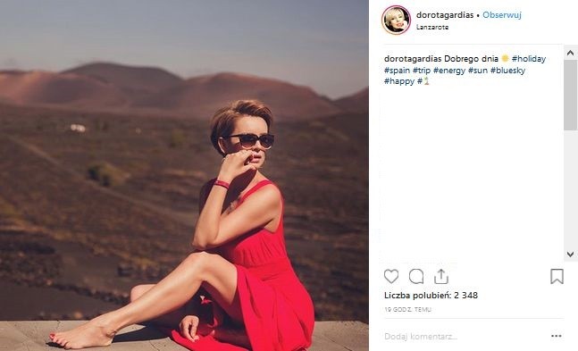 Dorota Gardias na wakacjach