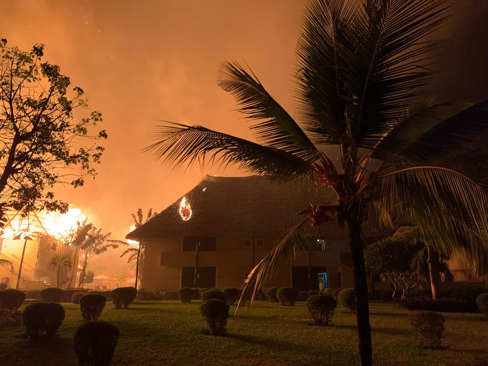 Pożar hotelu na Zanzibarze