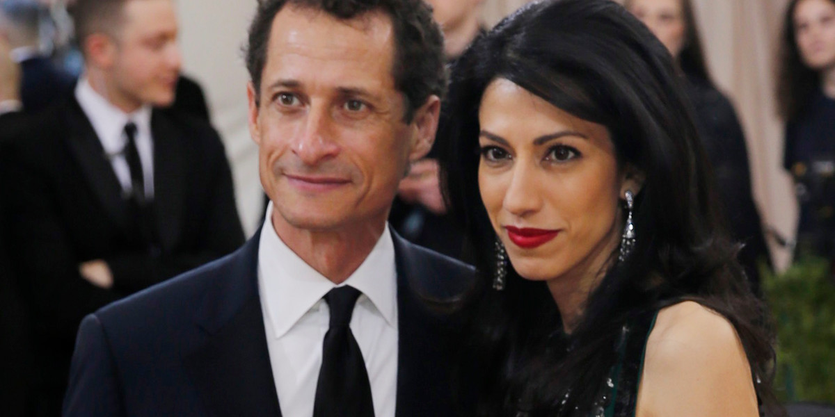 Anthony Weiner and Huma Abedin at the Metropolitan Museum of Art Costume Institute Gala in Manhattan on May 2.