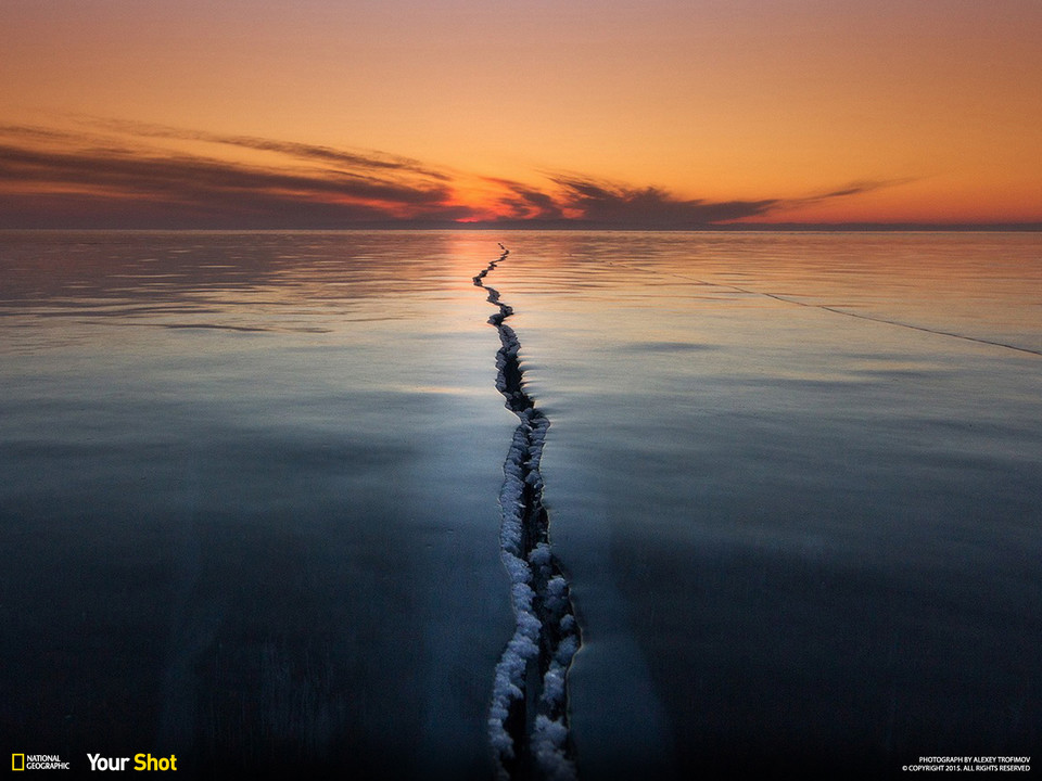 Aleksiej Trofimow - Cracking the Surface (pol. Przełamując taflę) / National Geographic Your Shot Favorite Photos of the Day