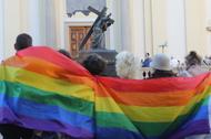 Protest aktywistów LGBT