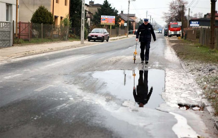 Staranował płot i ściął słup elektryczny. ZDJĘCIA