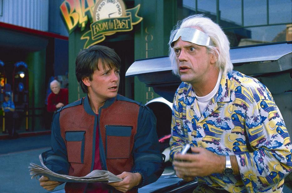 Michael J. Fox és Christopher Lloyd a második részben (Fotó: RAS-archív)