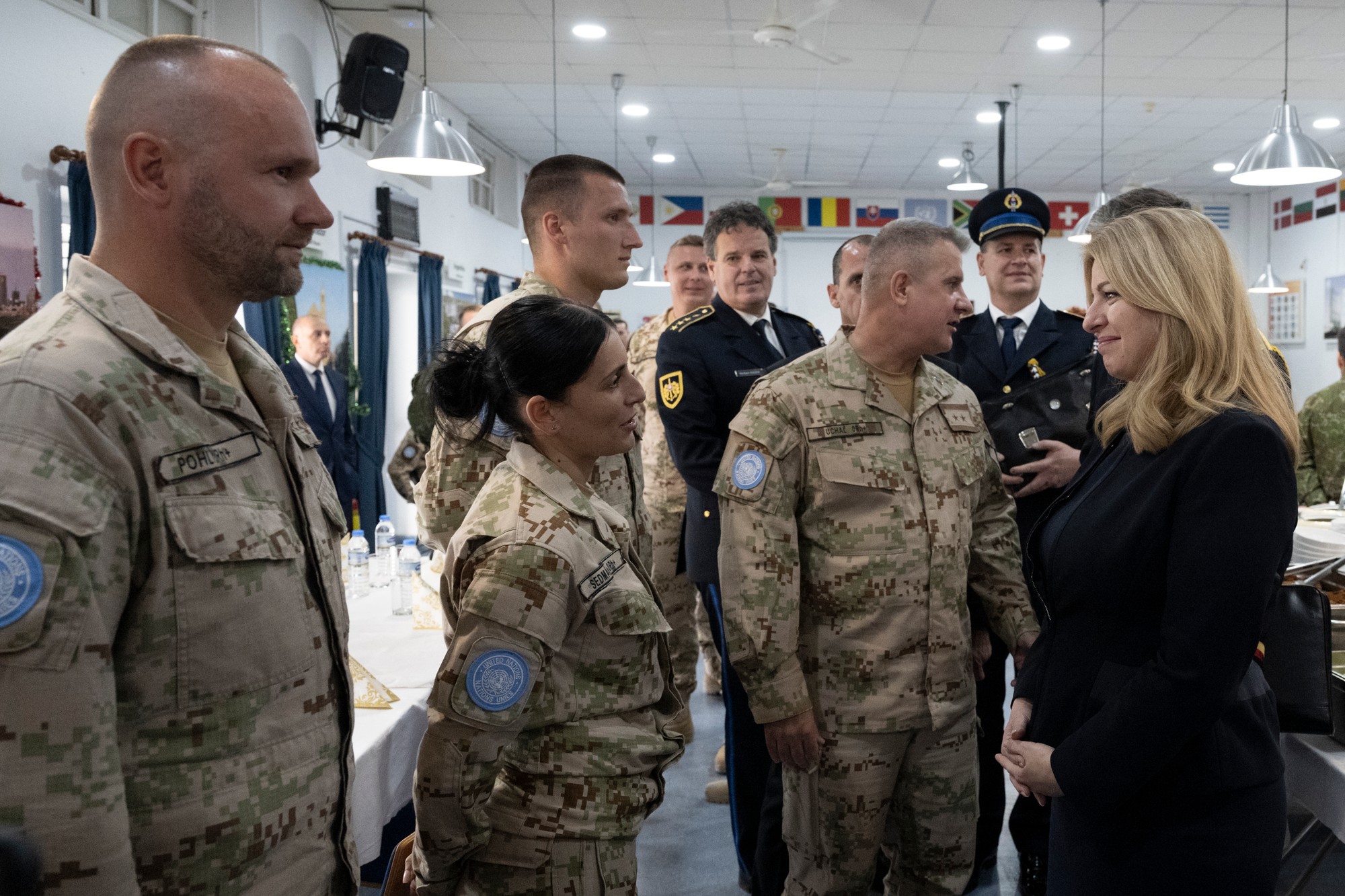 Prezidentka SR Zuzana Čaputová, na navšteve príslušníkov Ozbrojených síl SR pôsobiacich na Cypre v pondelok 12. decembra 2022. 