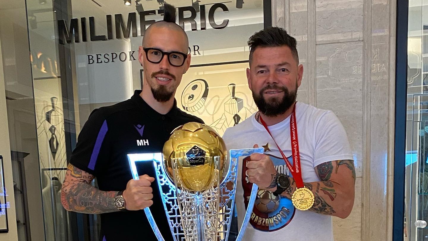 Marek Hamšík a jeho otec Richard Hamšík.