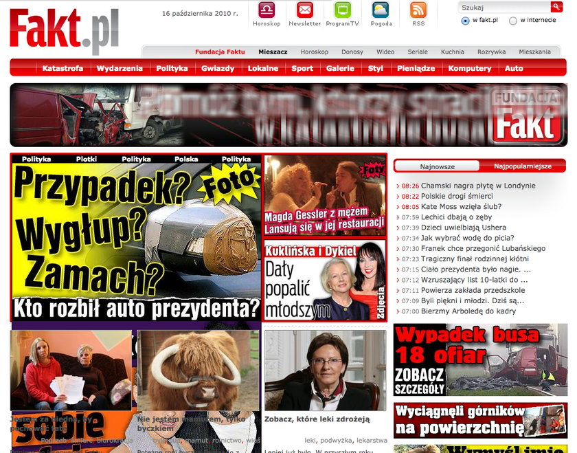 Fakt.pl w październiku 2010 r.