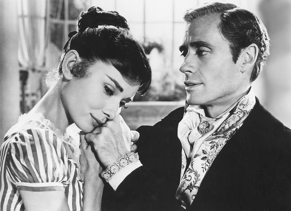 Audrey Hepburn i Mel Ferrer w filmie "Wojna i pokój" (1955)