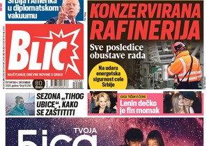 Blic naslovna strana za 4.12.