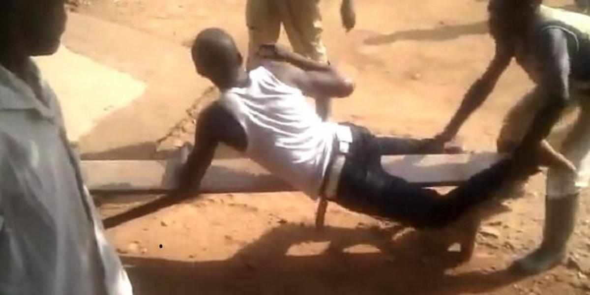 Man caught having sex with a married woman flogged in public (Video ...