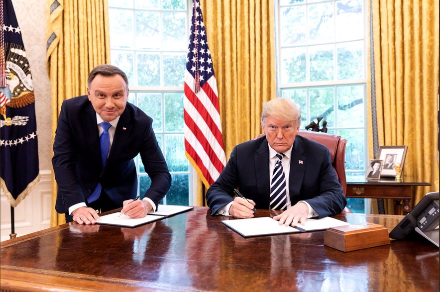 Spotkanie Duda - Trump w 2018 r.