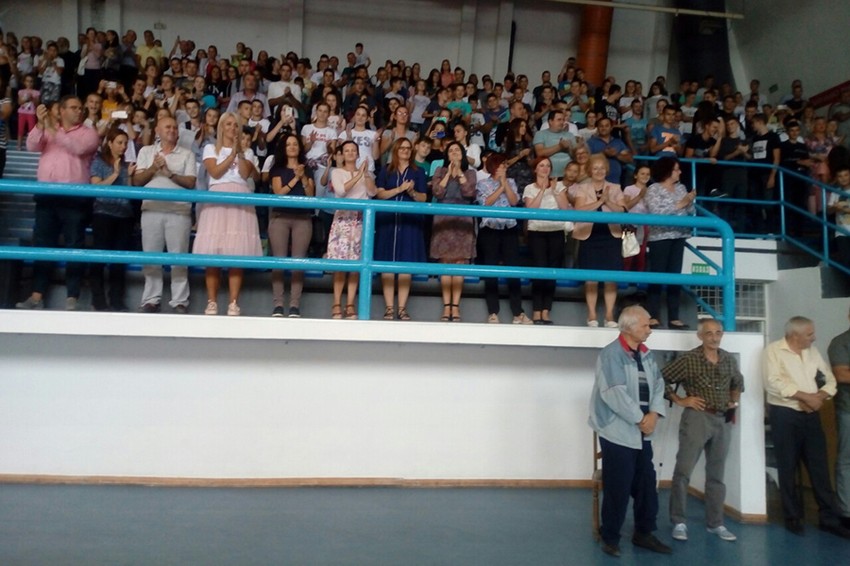 Doček Tijane Bošković u sportskoj dvorani u Bileći.