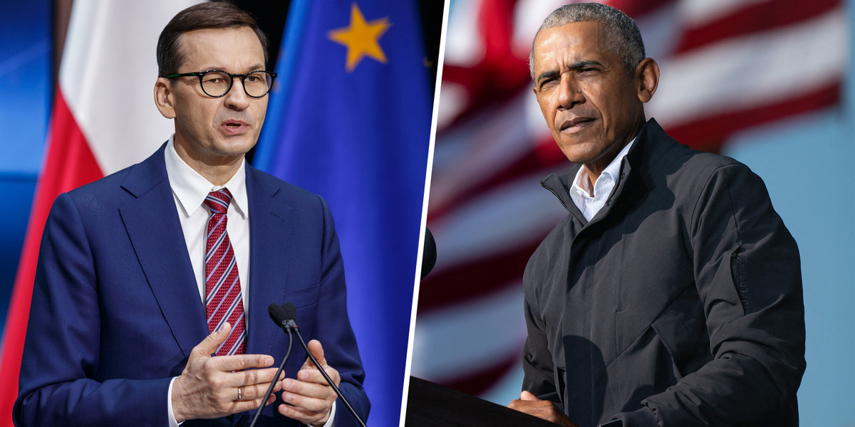 Mateusz Morawiecki i Barack Obama