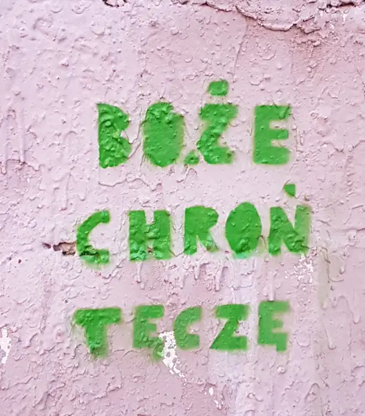 Boże chroń tęczę graffiti