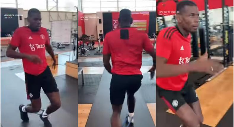 Paul Pogba shows off moves recovering from Calf Injury