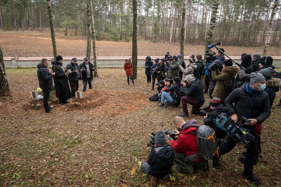 Pogrzeb nieznanego migranta w Bohonikach (18.11.2021 r.)