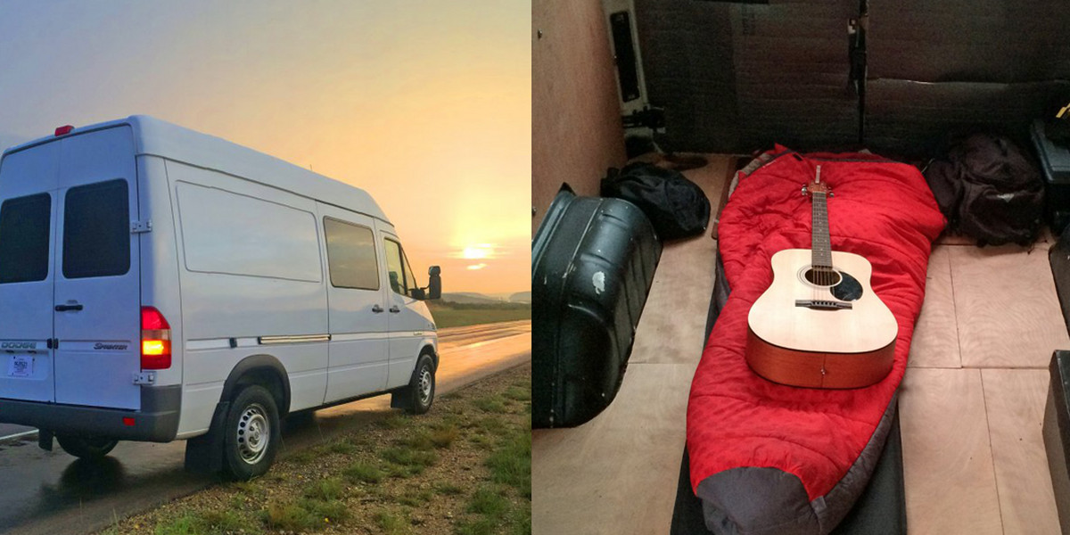 A Tesla employee saved $10,000 by living out of a van for five months.