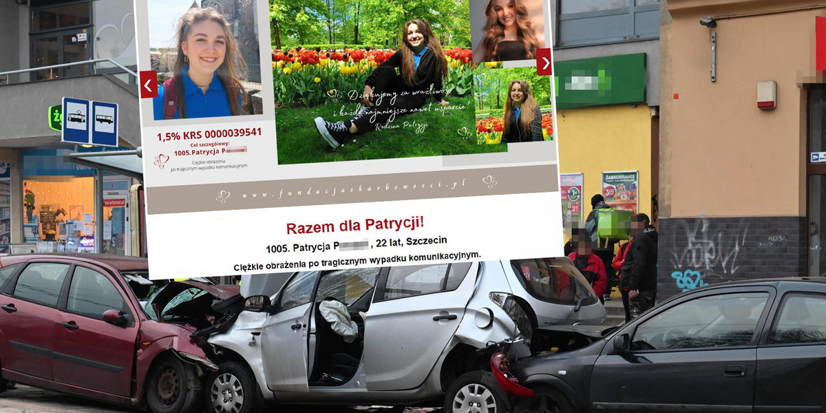 Patrycja Paruzel ucierpiała w wypadku w Szczecinie.