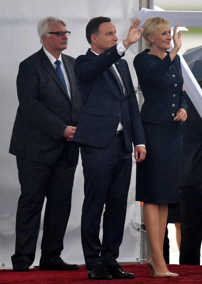 KRAKÓW-BALICE ŚDM 2016 PAPIEŻ FRANCISZEK (Andrzej Duda, Agata Kornhauser-Duda, Witold Waszczykowski)