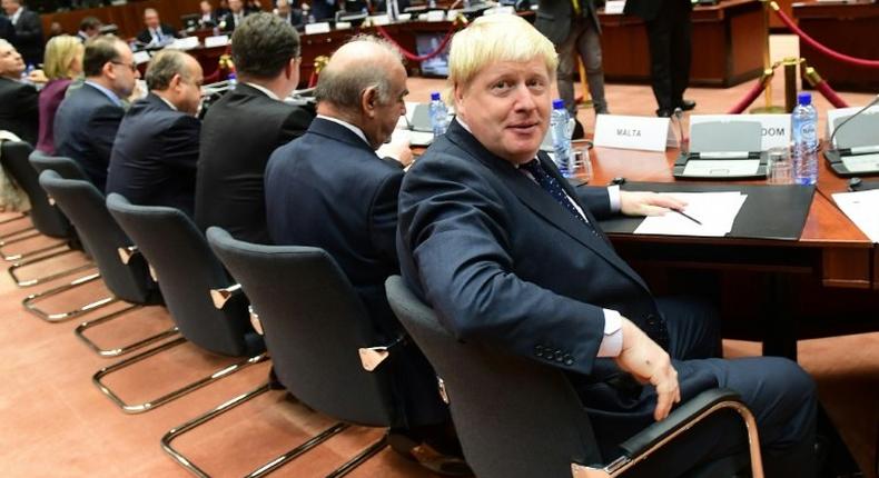 British Foreign Secretary Boris Johnson attends an EU foreign affairs council at the European Council in Brussels on November 14, 2016