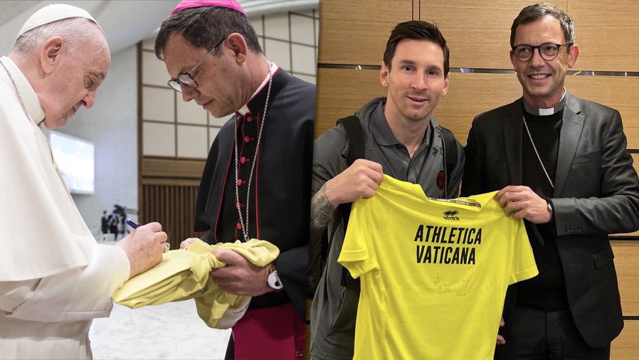 Messi dostał koszulkę z papieskim autografem