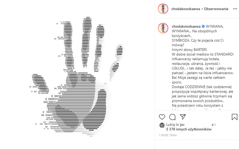 Ewa Chodakowska na Instagramie