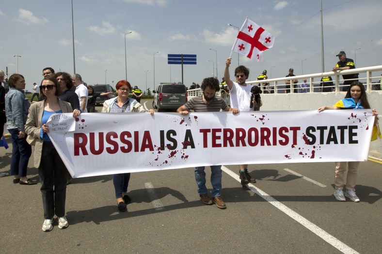 Antyrosyjski protest w Gruzji, maj 2023 r.