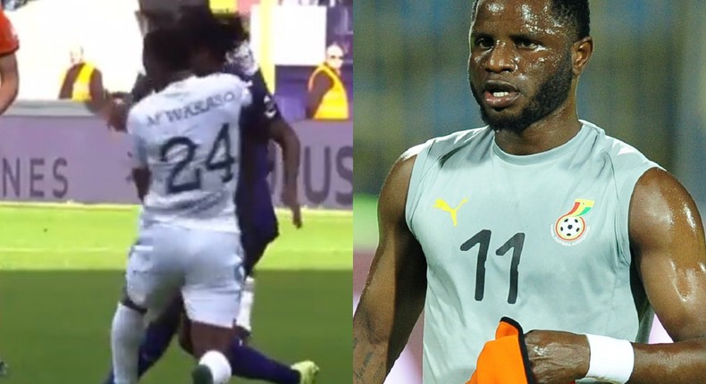 Mubarak Wakaso’s wild tackle on Majeed Ashimeru gets Ghanaians talking 