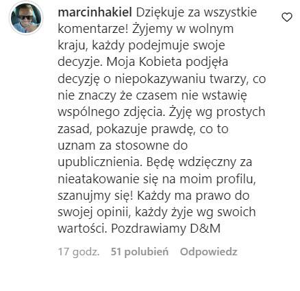 Marcin Hakiel na Instagramie