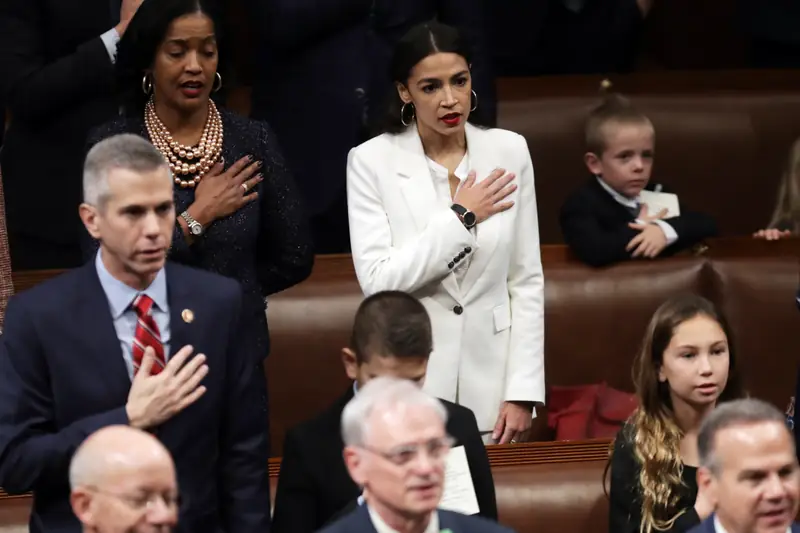 2019: Alexandria Ocasio Cortez w wieku 29 lat została najmłodszą osobą wybraną do Kongresu  / Getty Images