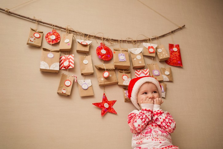 Obwohl der Adventskalender am Ast eine einfache Variante ist, sieht er wunderbar aus. 