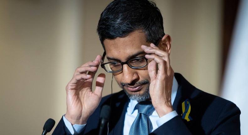 Google CEO Sundar Pichai.Mateusz Wlodarczyk/NurPhoto via Getty Images