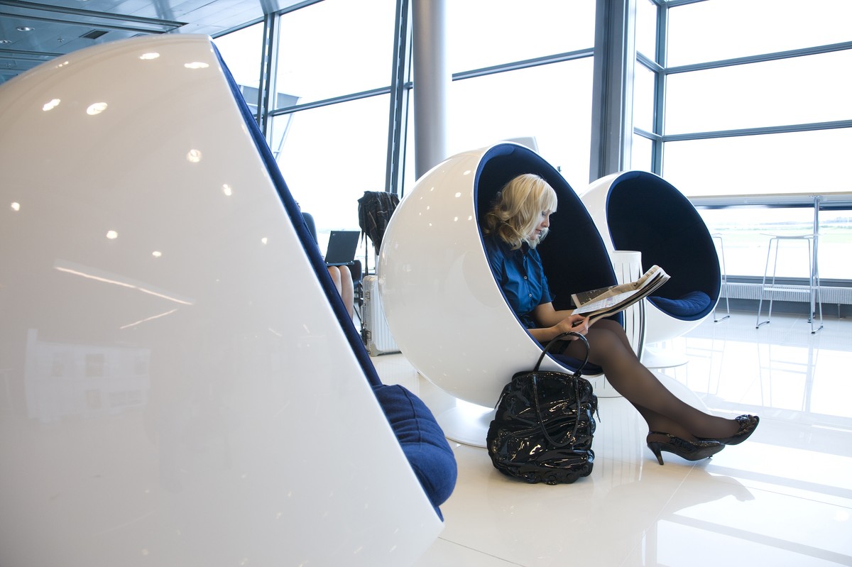 Salon biznesowy Finnair na lotnisku w Helsinkach