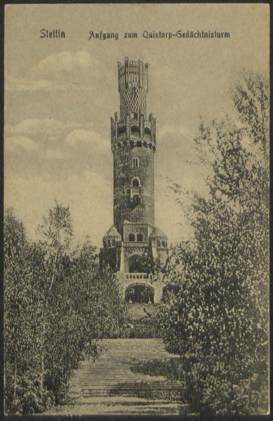 Wieża Quistorpa na widokówce z roku 1920