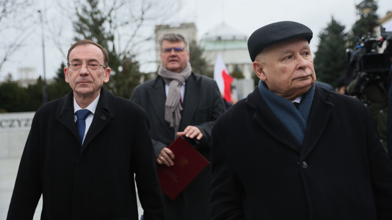 Konferencja prasowa Jarosława Kaczyńskiego, Mariusza Kamińskiego i Macieja Wąsika