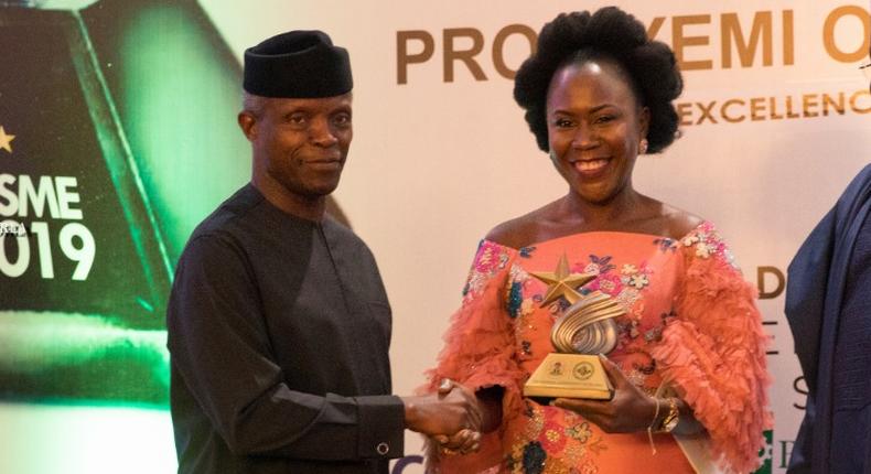 Tara Fela-Durotoye gets National Recognition Award from Vice President of Nigeria