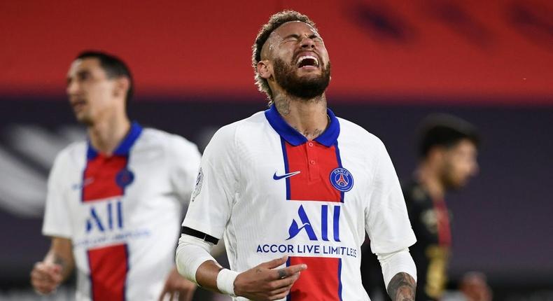 Neymar scored but PSG were held to a damaging draw by Rennes on Sunday Creator: FRED TANNEAU