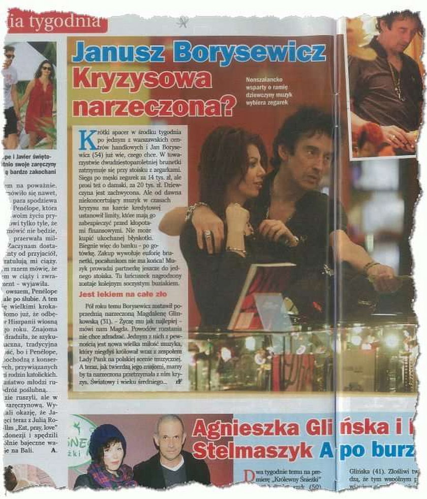Miesiąc temu prasę obiegła wieść, że Jan Borysewicz (54 l.) rozstał się ze swoją narzeczoną Magdaleną Glinkowską (31 l.)