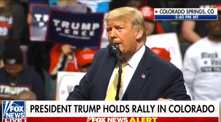 Donald Trump amerikai elnök Colorado államban tart kampányrendezvényt