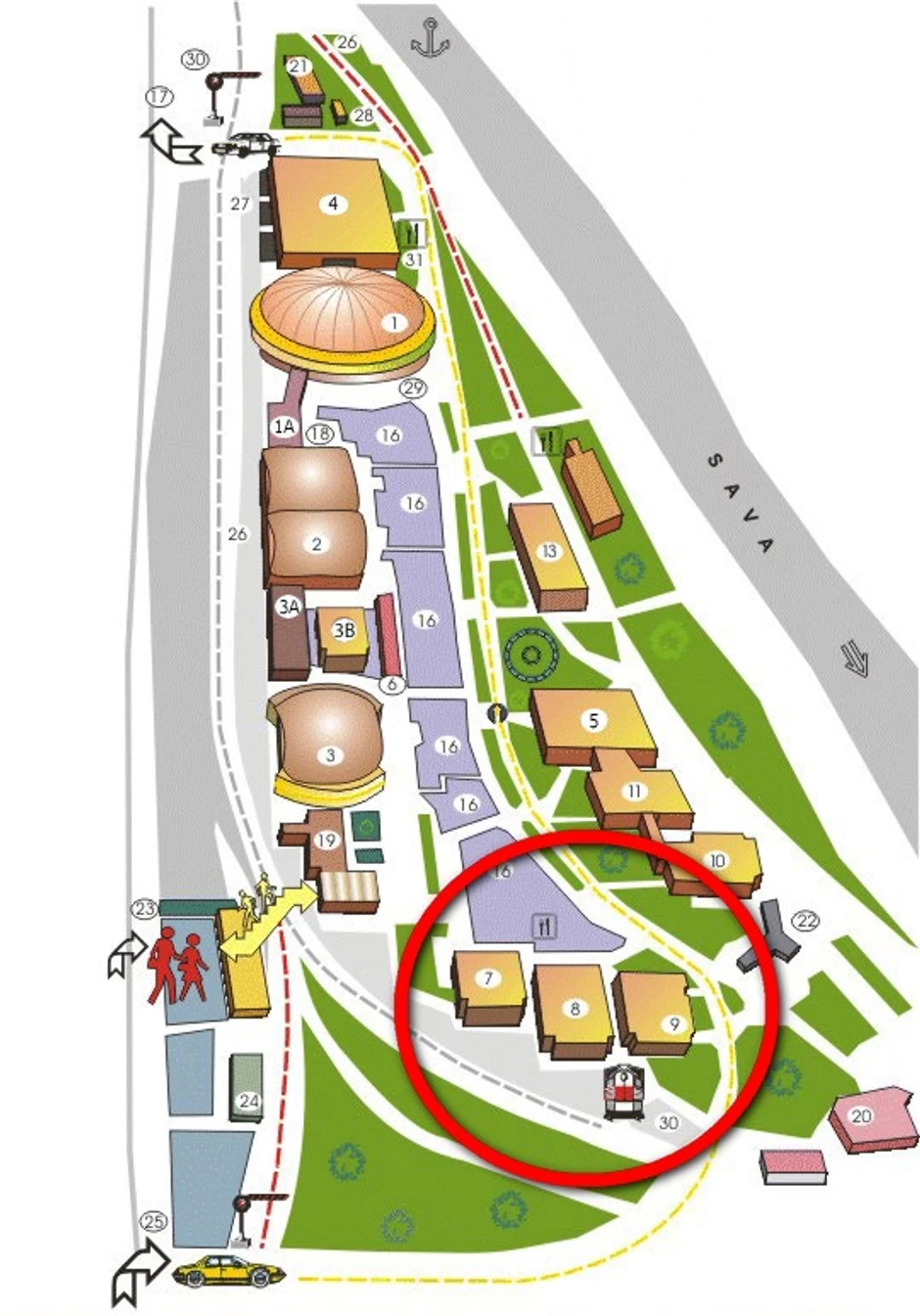 Tačna lokacija hala na Sajmu