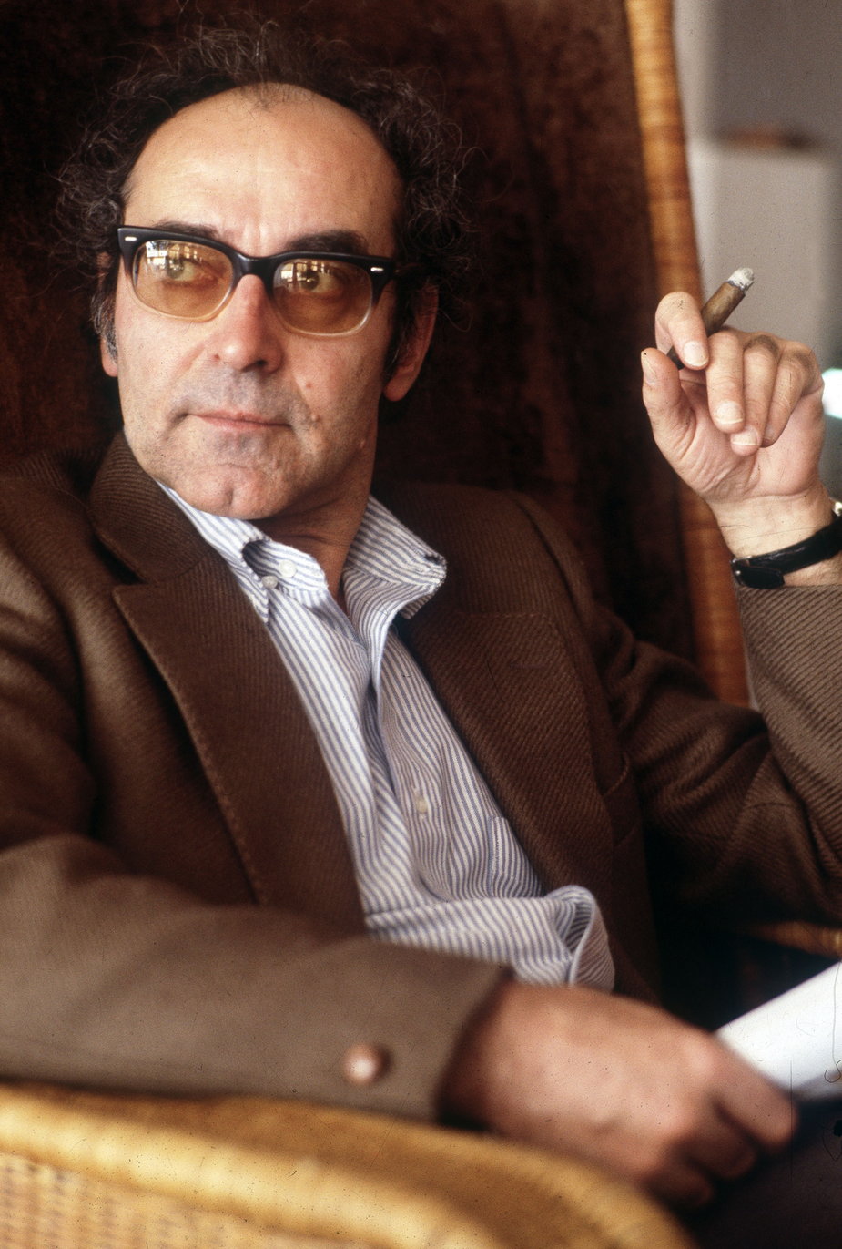 Jean Luc Godard w 1983 r.  (Photo by via Getty Images)