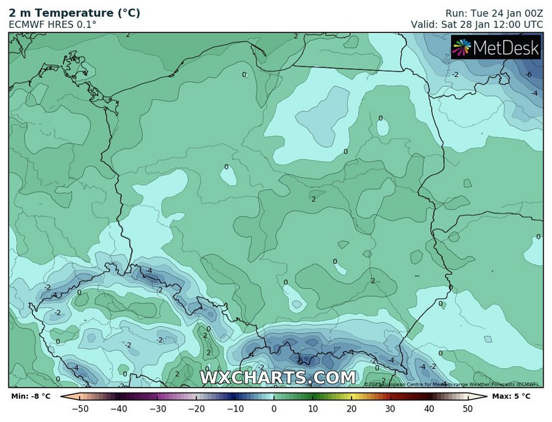 Temperatura w ciągu dnia balansować ma blisko 0 st. C