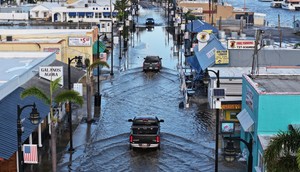 Hurricane Helene caused flooding in Tarpon Springs, Florida, near Tampa.Joe Raedle/Getty Images