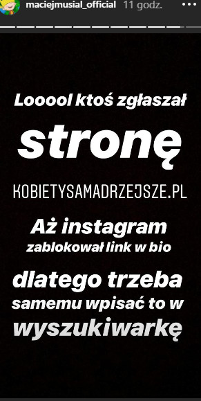 Maciej Musiał na Instagramie